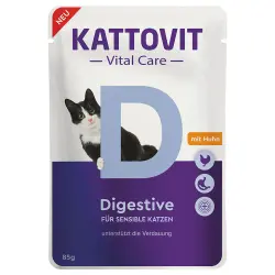 Kattovit Vital Care 12 x 85 g comida húmeda para gatos: ¡15 % de descuento! - Digestive con pollo