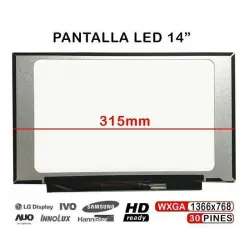 Pantalla LED 14" WXGA 315mm para Portátil B140XTN07.2 NT140WHM-N44 V8.0