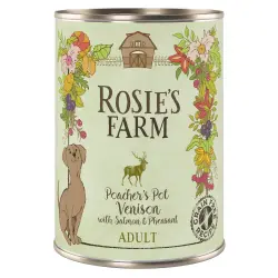 Rosie's Farm 6 x 400 g comida húmeda para perros en oferta: 5 + 1 ¡gratis! - Presa y faisán con salmón