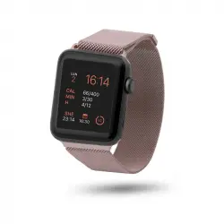 Unotec Correa Malla Metal Rosa para Apple Watch 38mm