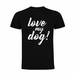 Camiseta hombre "Love my dog" color Negro