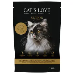 Cat's Love Senior, con pato pienso para gatos - 400 g