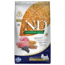 Farmina N&D Ancestral Grain Adult Mini, cordero y arándanos - 7 kg