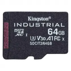 Kingston Industrial MicroSDXC 64GB UHS-I U3 V30 Clase 10