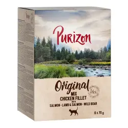 Purizon 24 x 70 g / 85 g bolsitas para gatos en oferta: 20 + 4 ¡gratis! - Pack mixto, 3 variedades, (24 x 70 g)