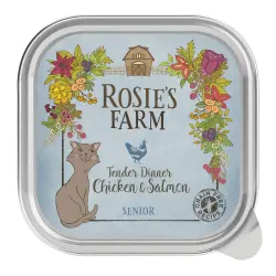 Rosie's Farm Senior 16 x 100 g para gatos - Pollo y salmón
