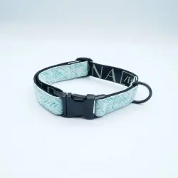 Baona collar amur de nylon reciclado azul para perros