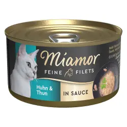 Miamor Filetes Finos en salsa en latas 24 x 85 g - Pollo y atún