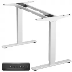 Onkron Mesa Escritorio Elevable Electrica- Escritorio Elevable Electrico Con Dos Motores - Mesa Regulable Altura Con Carico De Hasta 100 Kg / Escritorio Gaming Inteligente Y Ajustable Cdf222e-w Blanco