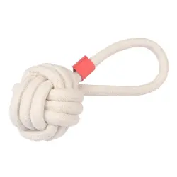 Pelota de cuerda con asa TIAKI juguete para perros - 23 x 8,3 cm (L x Diám)
