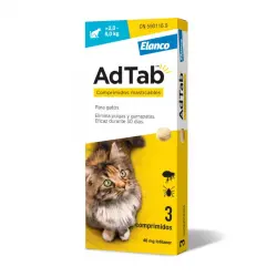 AdTab Comprimido Antiparasitario Masticable 2-8 kg para gatos