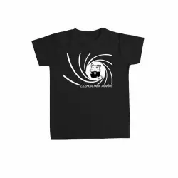 Camiseta niño/a "Licencia para arañar" color Negro
