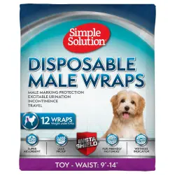 Simple Solution pañal desechable para perros macho - XS: 23 - 35 cm, 12 unidades