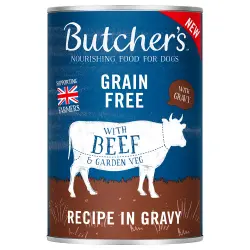 Butcher's Original Grain Free para perros 24 x 400 g - Vacuno en salsa