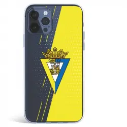 Funda Licencia Oficial Cádiz CF Fondo Amarillo y Transparente para iPhone 12 Pro