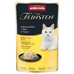Animonda vom Feinsten Adult en salsa 18 x 50 g - Filete de pollo + queso en salsa
