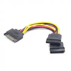 Gembird Cable de Alimentación SATA Plano Macho/2x Hembra 15cm