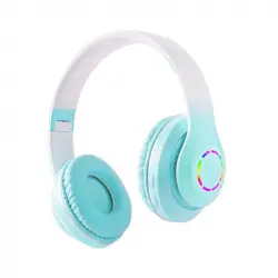 Kinsi B39M Auriculares Inalámbricos Bluetooth RGB Cian
