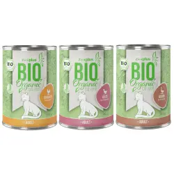 zooplus Bio 6 x 400 g comida ecológica para gatos - Pack de prueba - Pack mixto: 3 variedades