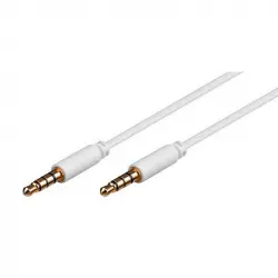 Goobay Cable de Audio Estéreo Jack 3.5mm Macho/Macho 50cm Blanco