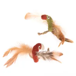 TIAKI Tucanes de peluche con catnip para gatos - Set de 2 juguetes