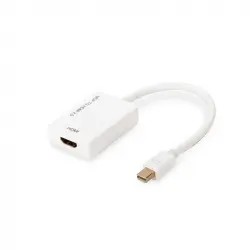Digitus Cable Adaptador Mini DisplayPort-HDMI Tipo A M/F 0.2m Blanco