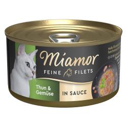 Miamor Filetes Finos en salsa en latas 24 x 85 g - Atún con verduras