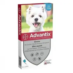 Pipetas Antiparasitarias Advantix 6: Para Perros Pequeños De 4 A 10 Kg