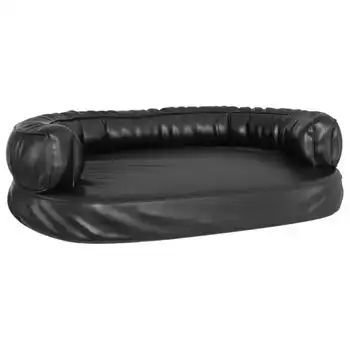 Cama Para Perros De Espuma Cuero Sintético Negro 88x65 Cm Vidaxl