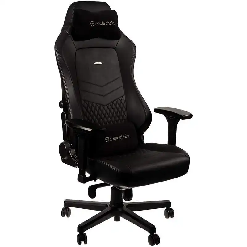 Noblechairs Hero Cuero Real Silla Gaming Negra