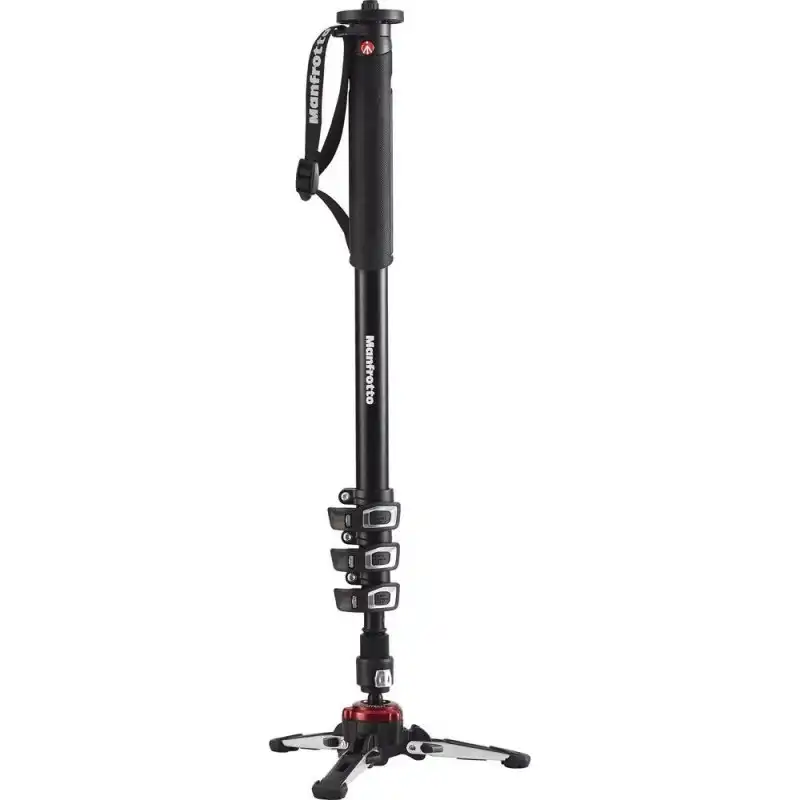 Manfrotto MVMXPROA4 Monopie de Aluminio para Vídeo con Rótula y Base