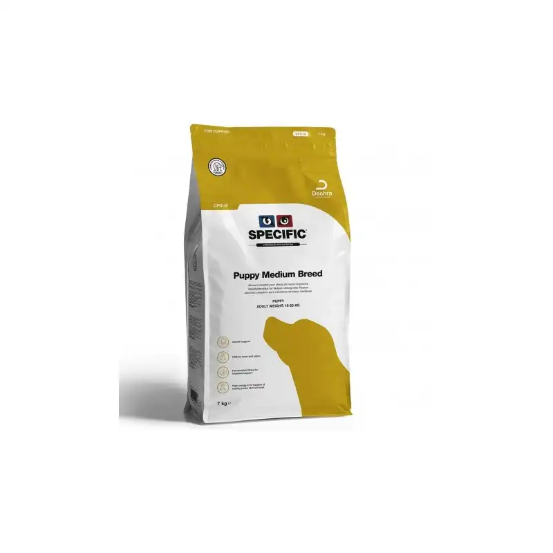 Pienso Specific CPD-M puppy medium breed pienso para cachorros de razas medianas, Peso 7 Kg