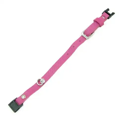 TK-Pet Gante Collar de Cuero Fuscia para gatos