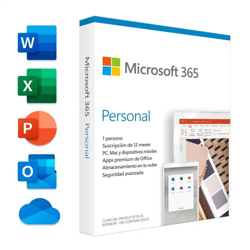 Microsoft 365 Personal 1 Usuario 1 Año