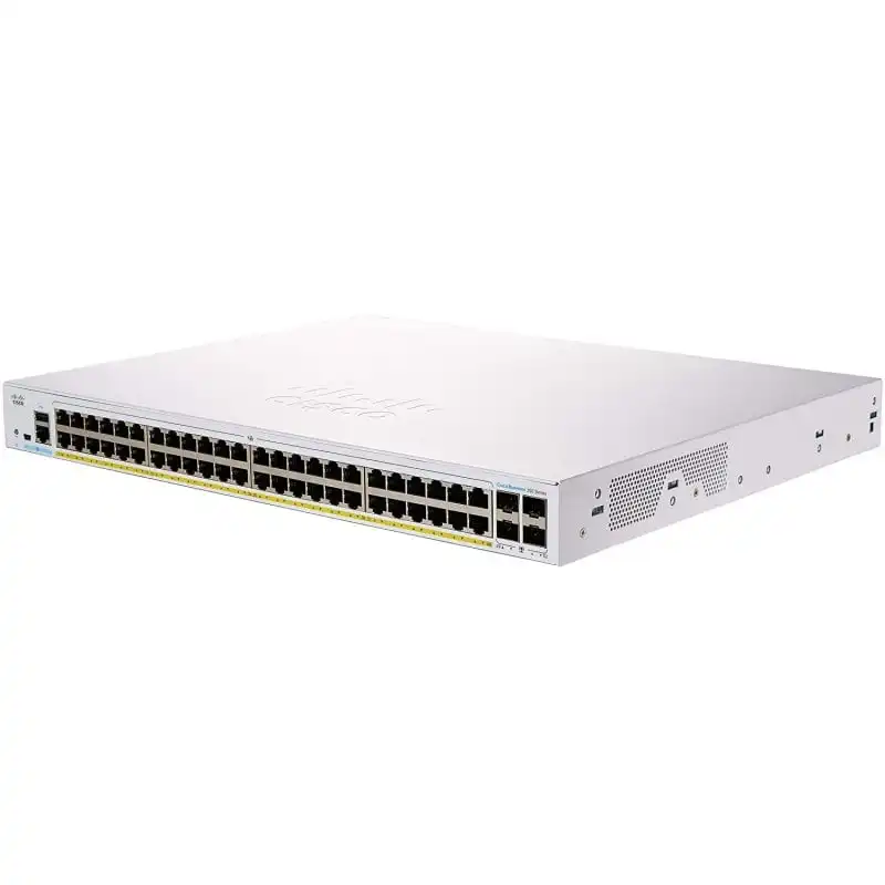 Cisco CBS350-48P-4G-EU Switch de Red 48 Puertos GE PoE 4 x SFP de 1 G Plata