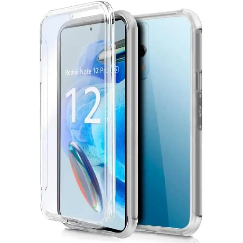 Funda COOL Silicona 3D para Xiaomi Redmi Note 12 Pro 5G (Transparente Frontal + Trasera)