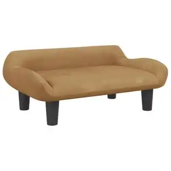 Cama Para Perros De Terciopelo Marrón 70x40x24 Cm Vidaxl