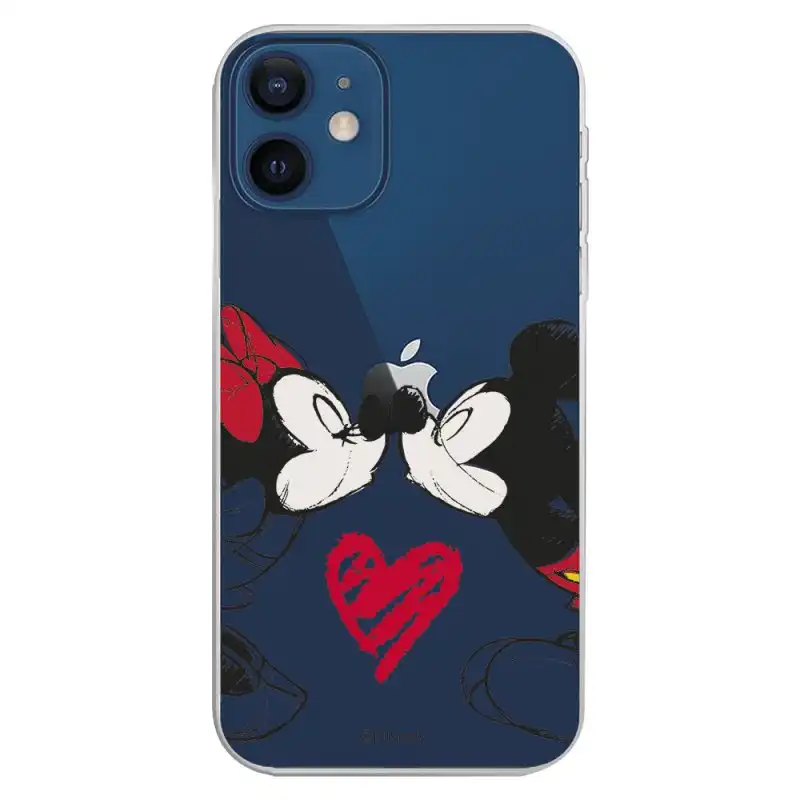Funda Oficial de Disney Mickey y Minnie Beso Clásicos Disney para iPhone 12 Mini