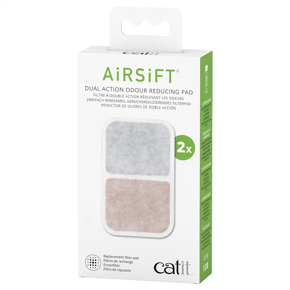 Catit Airsift Dual Action Almohadilla Reductora de Olores - 2 unidades