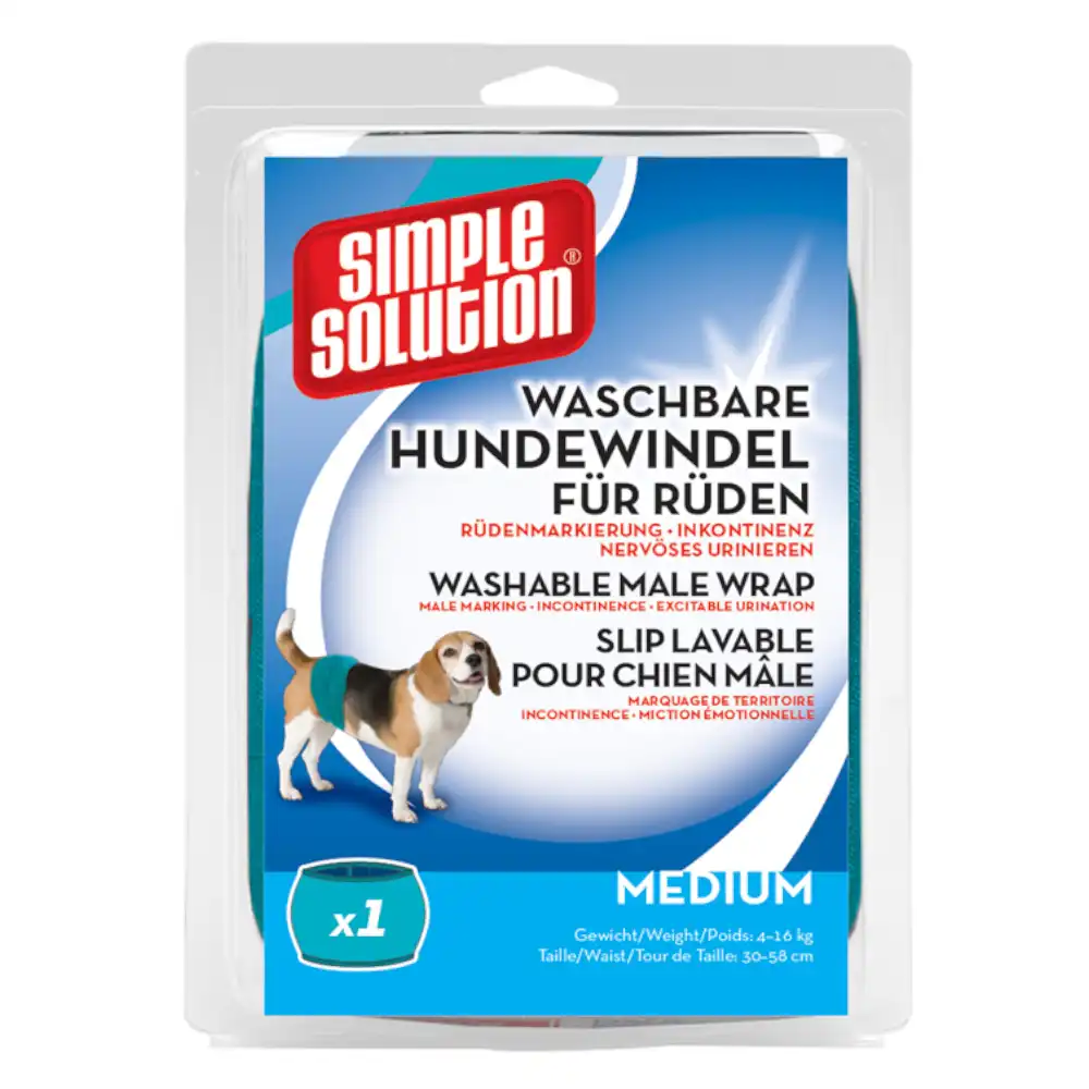 Simple Solution pañal lavable para perros macho - Talla M, 1 unidad