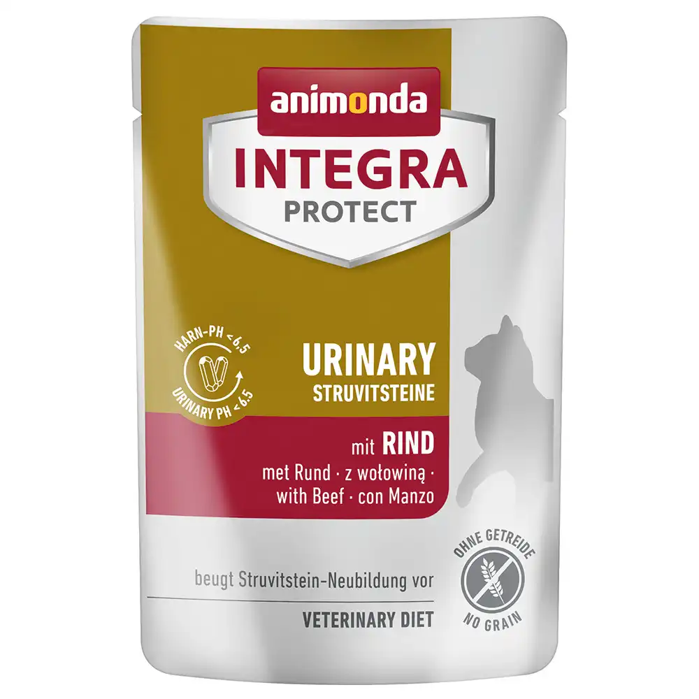 Animonda Integra Protect Adult Cálculos urinarios 24 x 85 g para gatos - Vacuno