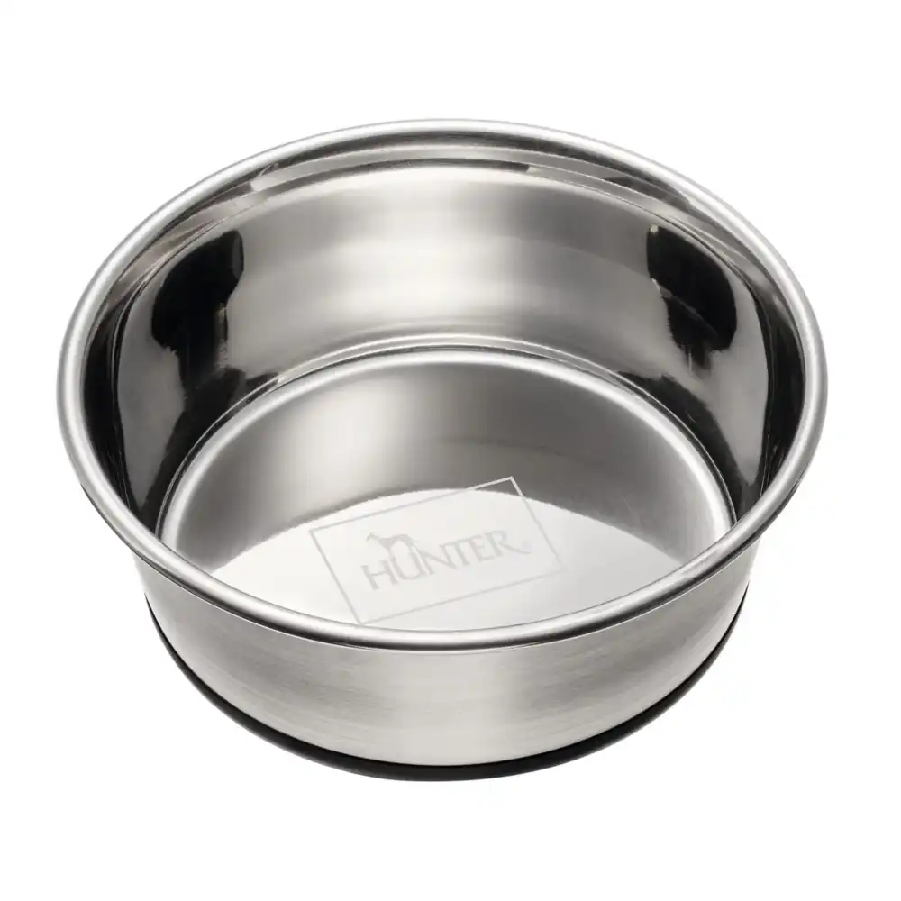 Comedero de acero HUNTER - 0,55 litros, diámetro 13 cm