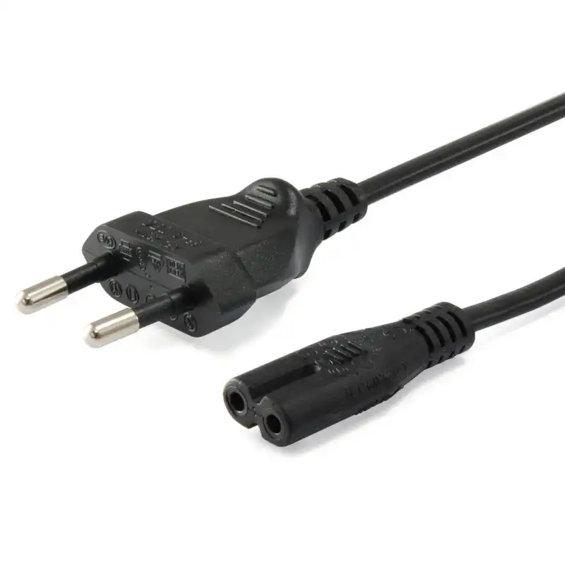 Equip Cable de Alimentación C7 a 2 Pin Macho/Hembra 1.8m Negro