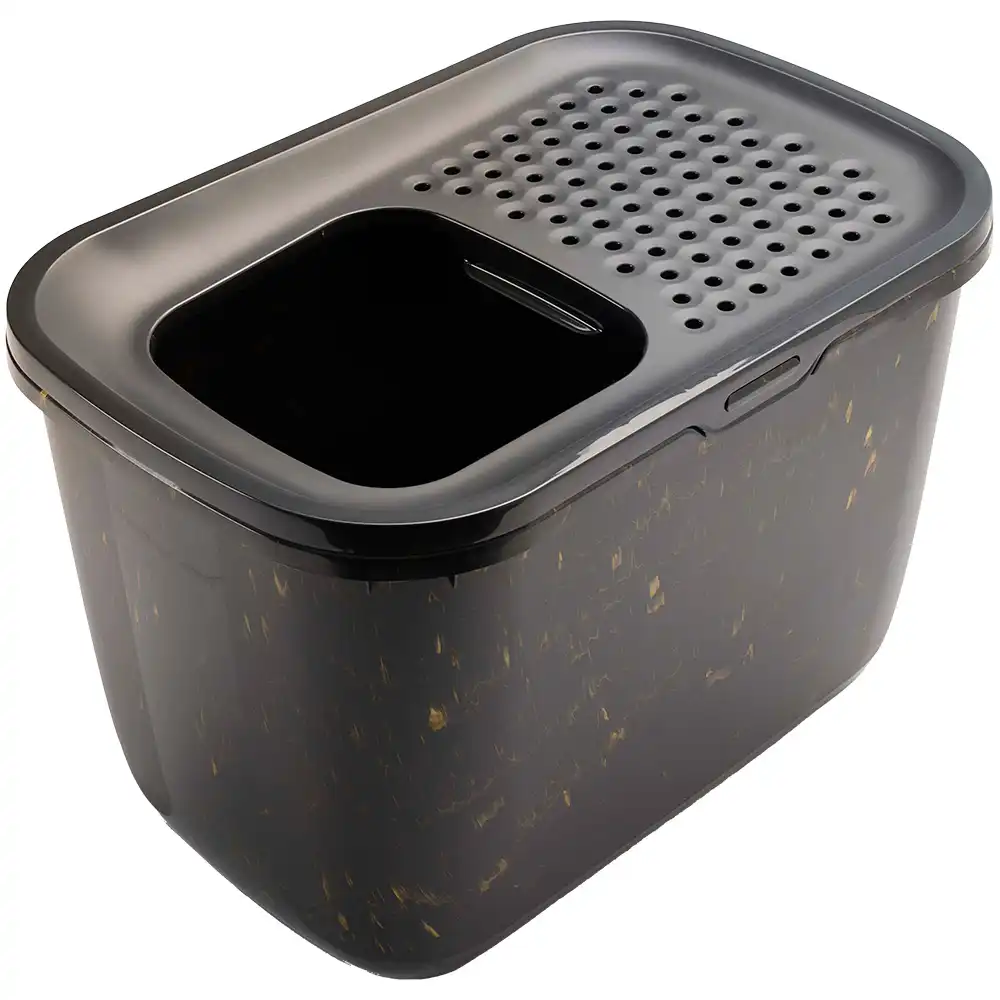 Arenero para gatos Savic Hop In Marble - negro-oro