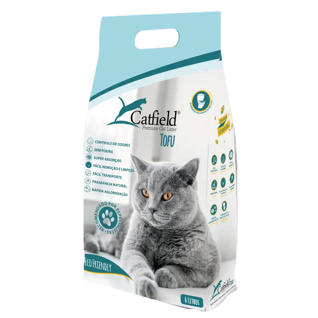 Catfield Premium Tofu Lecho aglomerante para gatos