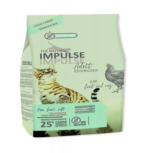 Pienso Natural Impulse Sterilized para gatos sabor Pollo