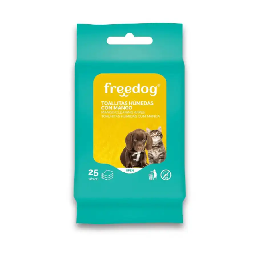 Freedog Toallitas Húmedas con Mango para perros y gatos