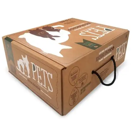 Caja de pellet para gatos 100% ecológica mediana