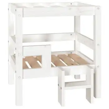 Cama Para Perros Madera Maciza De Pino Blanco 55,5x53,5x60 Cm Vidaxl