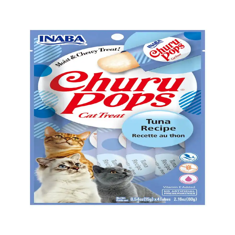 Churu Palitos Pops Receta de Atún para gatos - Multipack 12